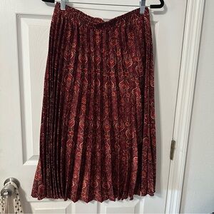 Max Studio Red A-Line Skirt